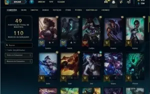 Conta prata 4 com 54 Champs e 28 Skins + 18 Espolios