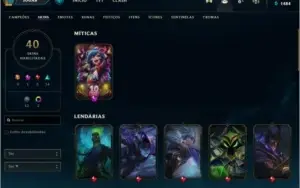 CONTA SEM RANK (EX G4) 81 CAMPEÕES, 40 SKINS