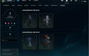 CONTA SEM RANK (EX G4) 81 CAMPEÕES, 40 SKINS
