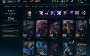 Unranked com 80 Champs e 43 Skins + 15 Fragmentos
