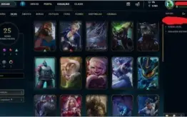 Conta League of Legends Ouro 1 + 76 Champs + 25 Skins
