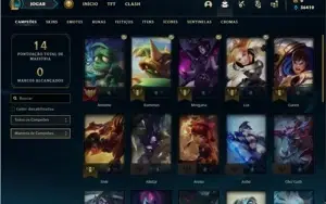 Conta Platina 4 com 27 Champs e 6 Skin + 1 Prestigio do Fizz