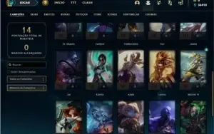 Conta Platina 4 com 27 Champs e 6 Skin + 1 Prestigio do Fizz