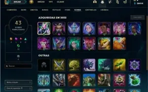 Conta Platina 4 com 27 Champs e 6 Skin + 1 Prestigio do Fizz
