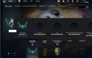 Conta Platina 4 com 27 Champs e 6 Skin + 1 Prestigio do Fizz