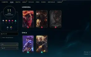Conta esmeralda last season + skin yasuo emissario da escuri