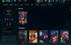 Ferro 1 com 150 Champs e 127 Skins + 2500 RP