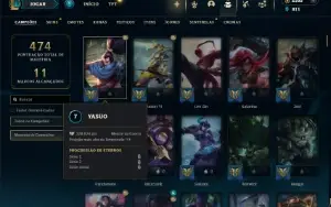 Ferro 1 com 150 Champs e 127 Skins + 2500 RP