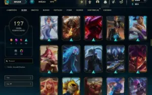 Ferro 1 com 150 Champs e 127 Skins + 2500 RP