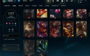 Ferro 1 com 150 Champs e 127 Skins + 2500 RP