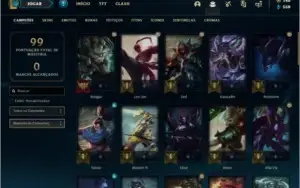 Conta Mestre com 493 PDL, 61 skins e 54 champs