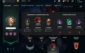 Conta prata 4 com 90 Champs e 116 Skins + 1.3kk de Katarina