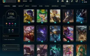 Conta prata 4 com 90 Champs e 116 Skins + 1.3kk de Katarina