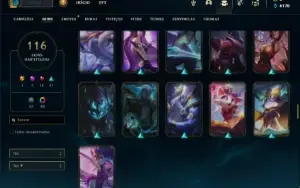 Conta prata 4 com 90 Champs e 116 Skins + 1.3kk de Katarina