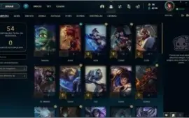 CONTA LOL PLATINA 3 - 60% WINRATE - 35 CHAMP - 2 SKINS