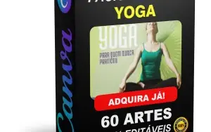 Pack Canva Yoga Vol 1 - 60 Artes Editáveis