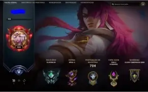 Conta LOL platina 3, Lvl 486, 685 skins e all champs.