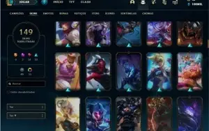 Conta Unranked com TODOS os champs e 149 Skins + 31 Cromas
