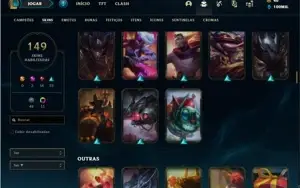 Conta Unranked com TODOS os champs e 149 Skins + 31 Cromas
