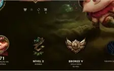 League of Legends com 128 skins e 90 champions, nivel 37