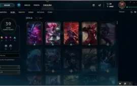 CONTA LEVEL 46, 129+1 CAMPEÕES, 39 SKINS, 2 LENDÁRIAS