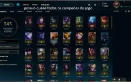 CONTA LEVEL 46, 129+1 CAMPEÕES, 39 SKINS, 2 LENDÁRIAS