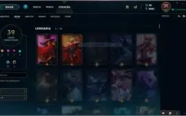 CONTA LEVEL 46, 129+1 CAMPEÕES, 39 SKINS, 2 LENDÁRIAS