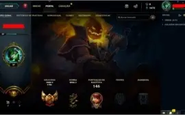 Conta league of legends elo ouro, skins vitoriosas.