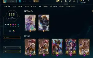 Conta LOL + TFT. 318 skins e muitos itens cosmeticos tft