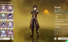 Conta sem vínculos genshin 18 5* ar58 bem buildado