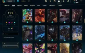 Esmeralda 3 com TODOS os champs e 129 Skins (MID / JG / ADC)