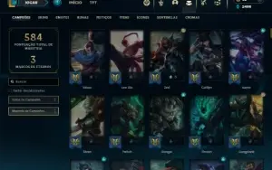Esmeralda 3 com TODOS os champs e 129 Skins (MID / JG / ADC)