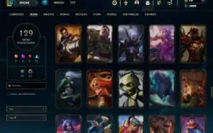 Esmeralda 3 com TODOS os champs e 129 Skins (MID / JG / ADC)