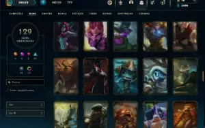 Esmeralda 3 com TODOS os champs e 129 Skins (MID / JG / ADC)