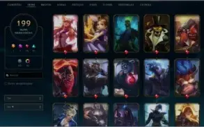 Conta lol 110 champs, 199 skins, unranked level 303
