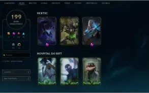 Conta lol 110 champs, 199 skins, unranked level 303