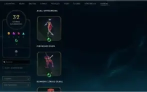 Conta lol 110 champs, 199 skins, unranked level 303