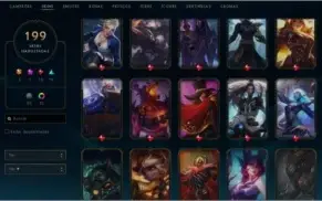 Conta lol 110 champs, 199 skins, unranked level 303
