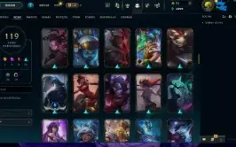 league of legends conta nfa ex diamante inativa  119 skins