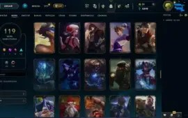 league of legends conta nfa ex diamante inativa  119 skins