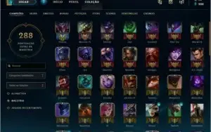 Conta platina 4 94 campeões com skins