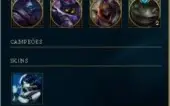 Conta lol lv 185 unranked 92campeões 42 skins muito boas