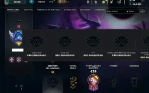 Unranked com TODOS os champs e 151 Skins ( MAIN SUP )