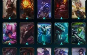 Conta de LoL Platina 4 com várias skins