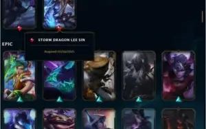 Conta de LoL Platina 4 com várias skins