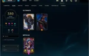 Conta League Of Legends 380 Skins, Gold III