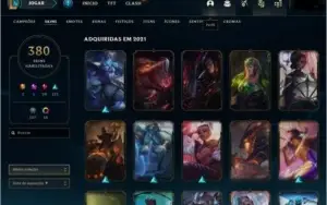 Conta League Of Legends 380 Skins, Gold III