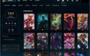 Conta League Of Legends 380 Skins, Gold III