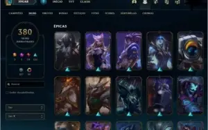 Conta League Of Legends 380 Skins, Gold III