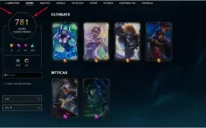 Conta com 781 skins